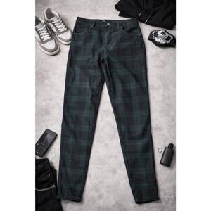 ZARA Men’s Green Plaid Slim Fit Pants Size 34/26 Alternative Punk Trousers